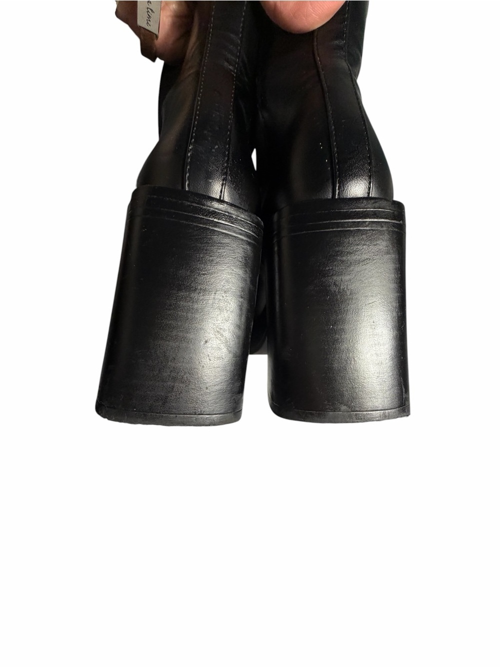 Pull & Bear Women's Black Leather Chelsea Booties Sz 38 (7.5) - Picture 10 of 12